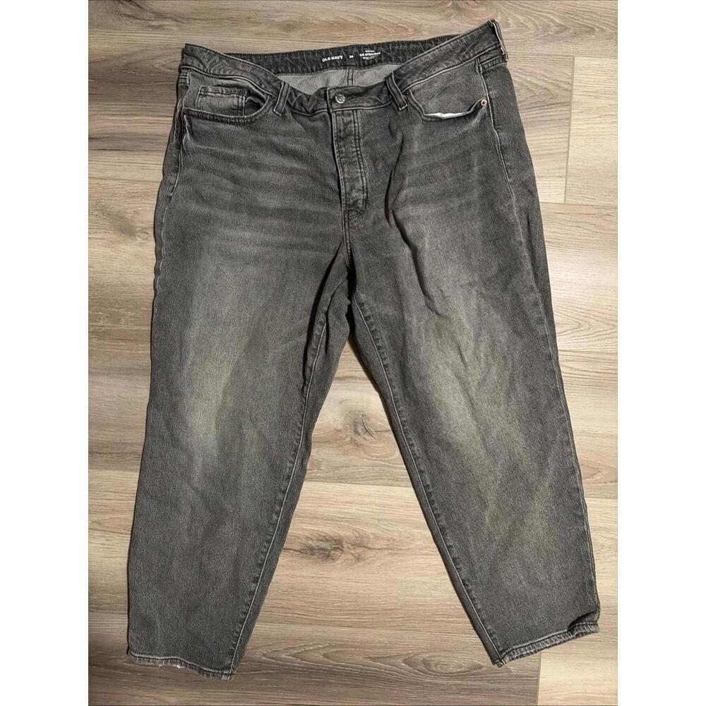 Old Navy Jeans Women's Size 20 OG Straight Secret Smooth Pockets Dark Gray Denim
